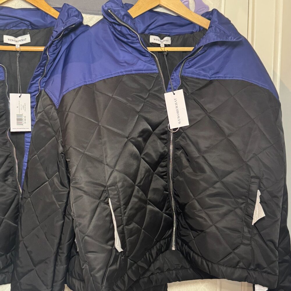 Colorblock Diamond Quilt Puffer Jacket - Picture 3 of 6